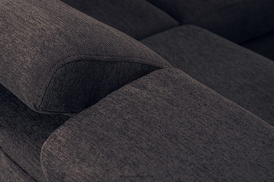 RATLO Ecksofa rechts mit Schlaffunktion und Bettzeugcontainer in marineblau/braun marineblau/braun - Foto 6