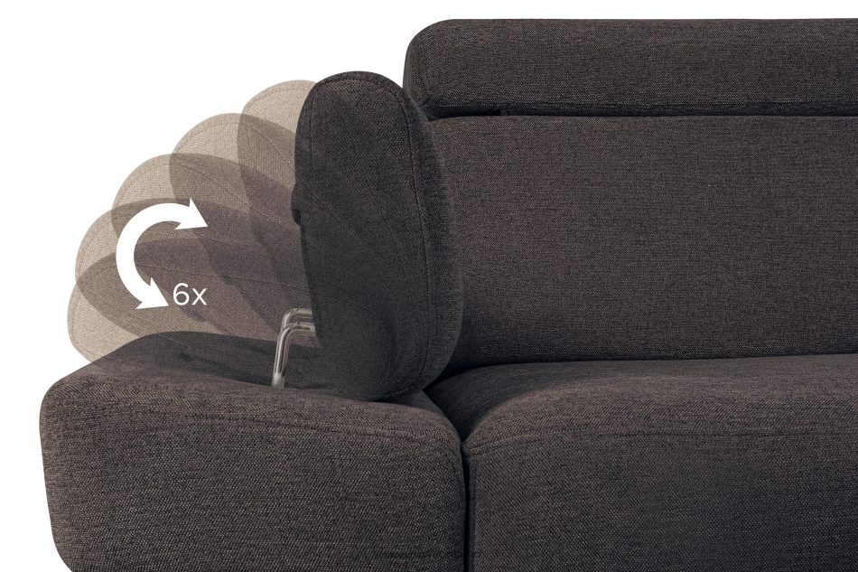 RATLO Ecksofa rechts mit Schlaffunktion und Bettzeugcontainer in marineblau/braun marineblau/braun - Foto 8