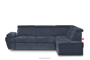 RATLO, https://konsimo.de/kollektion/ratlo/ Ausklappbares Ecksofa mit Bettzeugcontainer navy blau rechts marineblau - Foto