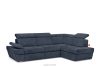 RATLO Ausklappbares Ecksofa mit Bettzeugcontainer navy blau rechts marineblau - Foto 3