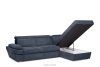RATLO Ausklappbares Ecksofa mit Bettzeugcontainer navy blau rechts marineblau - Foto 5