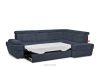 RATLO Ausklappbares Ecksofa mit Bettzeugcontainer navy blau rechts marineblau - Foto 6