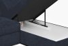 RATLO Ausklappbares Ecksofa mit Bettzeugcontainer navy blau rechts marineblau - Foto 8