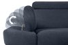 RATLO Ecksofa rechts mit Schlaffunktion und Bettzeugcontainer in dunkelblau dunkelblau - Foto 9