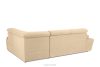 RATLO Ecksofa rechts mit Schlaffunktion und Bettzeugcontainer in ecrufarben ecrufarben - Foto 5