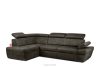 RATLO Ecksofa links mit Schlaffunktion in Leder-Optik in anthrazitfarben anthrazit - Foto 3