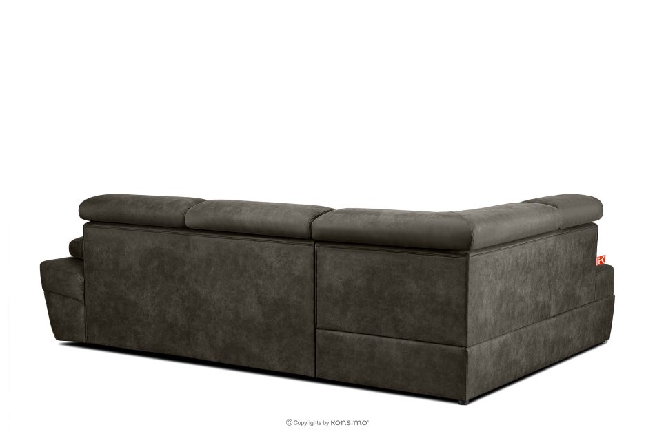 RATLO Ecksofa links mit Schlaffunktion in Leder-Optik in anthrazitfarben anthrazit - Foto 3