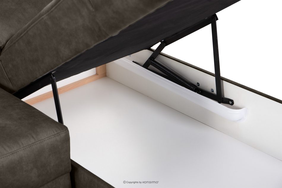 RATLO Ecksofa links mit Schlaffunktion in Leder-Optik in anthrazitfarben anthrazit - Foto 14