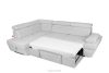 RATLO Ausklappbares Ecksofa mit Bettzeugcontainer grau links Bouclé grau - Foto 6