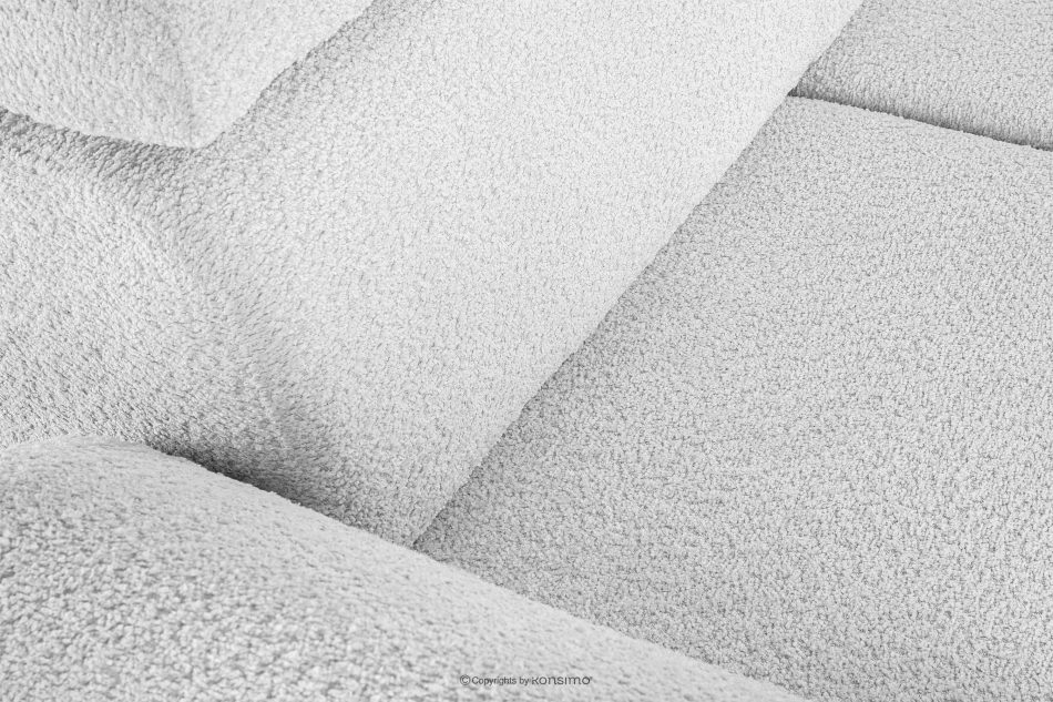 RATLO Ausklappbares Ecksofa mit Bettzeugcontainer grau links Bouclé grau - Foto 8