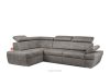 RATLO Ecksofa links mit Schlaffunktion in Leder-Optik in stahlgrau Stahl - Foto 3