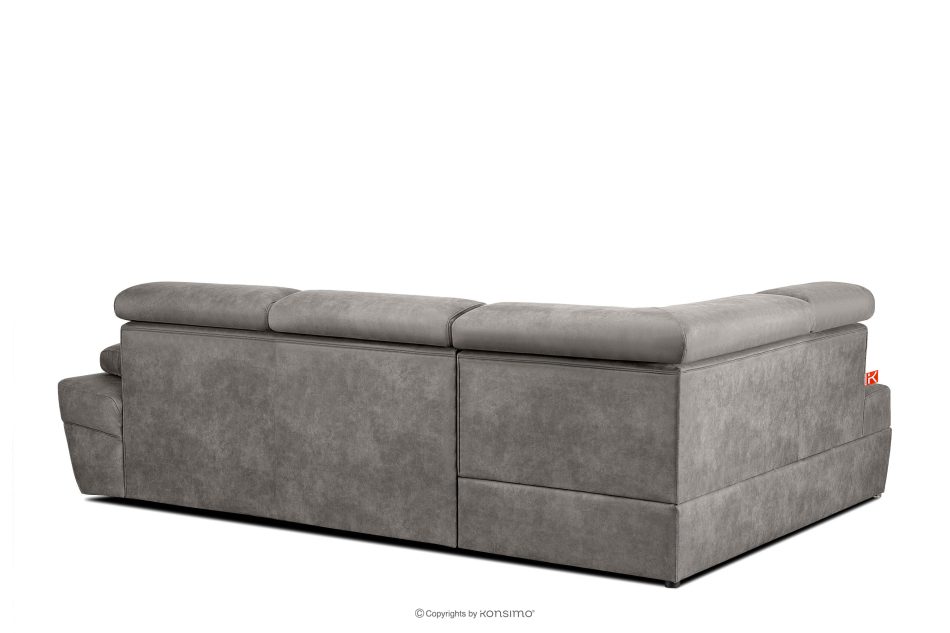 RATLO Ecksofa links mit Schlaffunktion in Leder-Optik in stahlgrau Stahl - Foto 3