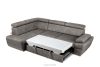 RATLO Ecksofa links mit Schlaffunktion in Leder-Optik in stahlgrau Stahl - Foto 6