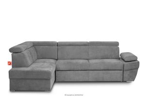 RATLO, https://konsimo.de/kollektion/ratlo/ Ausklappbares Ecksofa mit Bettzeugcontainer grau links dunkelgrau - Foto