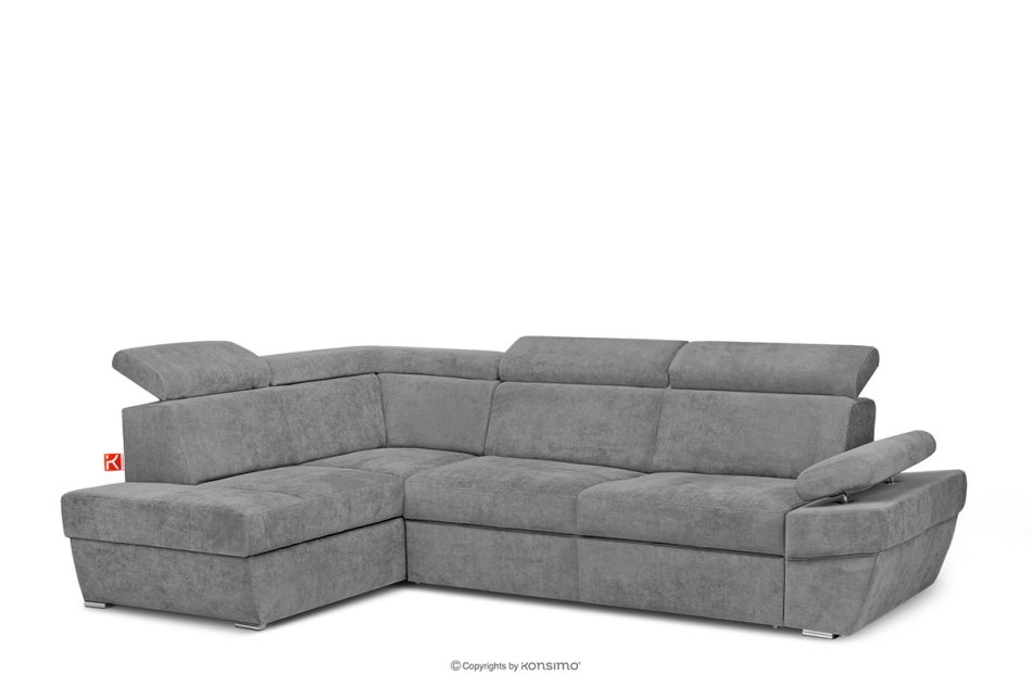 RATLO Ausklappbares Ecksofa mit Bettzeugcontainer grau links dunkelgrau - Foto 2