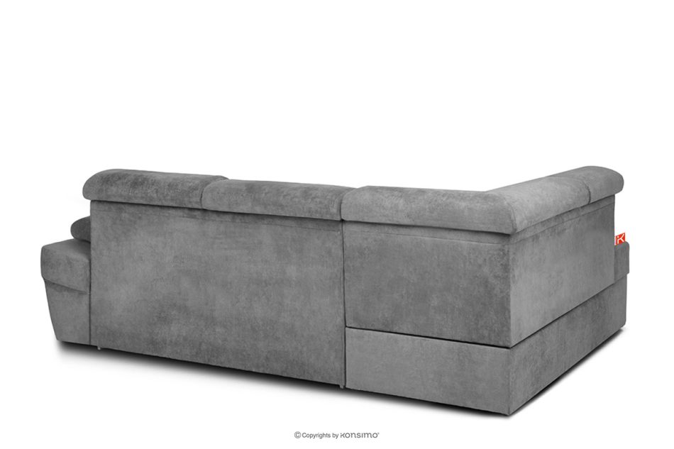RATLO Ausklappbares Ecksofa mit Bettzeugcontainer grau links dunkelgrau - Foto 6