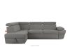 RATLO Ecksofa links mit Schlaffunktion und Bettzeugcontainer in grau aschfahl - Foto 1