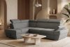 RATLO Ecksofa links mit Schlaffunktion und Bettzeugcontainer in grau aschfahl - Foto 2