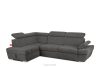 RATLO Ecksofa links mit Schlaffunktion und Bettzeugcontainer in graphitfarben graphit - Foto 3
