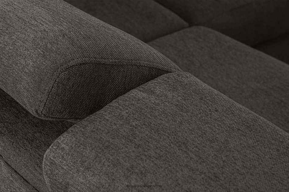 RATLO Ecksofa links mit Schlaffunktion und Bettzeugcontainer in graphitfarben graphit - Foto 6