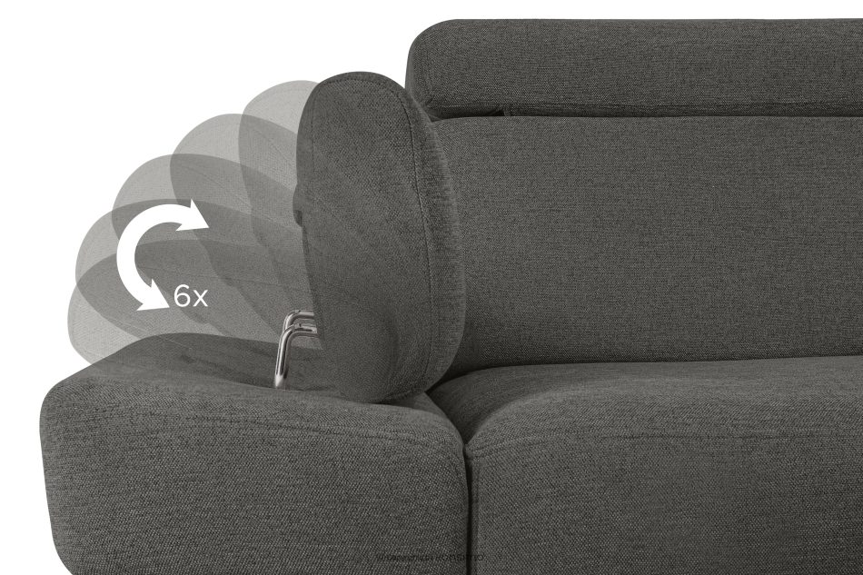 RATLO Ecksofa links mit Schlaffunktion und Bettzeugcontainer in graphitfarben graphit - Foto 8