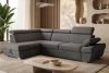 RATLO Ecksofa links mit Schlaffunktion und Bettzeugcontainer in graphitfarben graphit - Foto 2