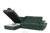 RATLO Ecksofa links mit Schlaffunktion und Bettzeugcontainer in marineblau/beige marineblau/beige - Foto 4