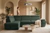 RATLO Ecksofa links mit Schlaffunktion und Bettzeugcontainer in marineblau/beige marineblau/beige - Foto 15