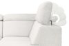RATLO Ausklappbares Ecksofa mit Bettzeugcontainer creme links Bouclé creme - Foto 12
