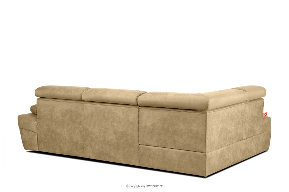 RATLO Ecksofa links mit Schlaffunktion in Leder-Optik in sandgelb sandfarben - Foto 3