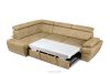 RATLO Ecksofa links mit Schlaffunktion in Leder-Optik in sandgelb sandfarben - Foto 6