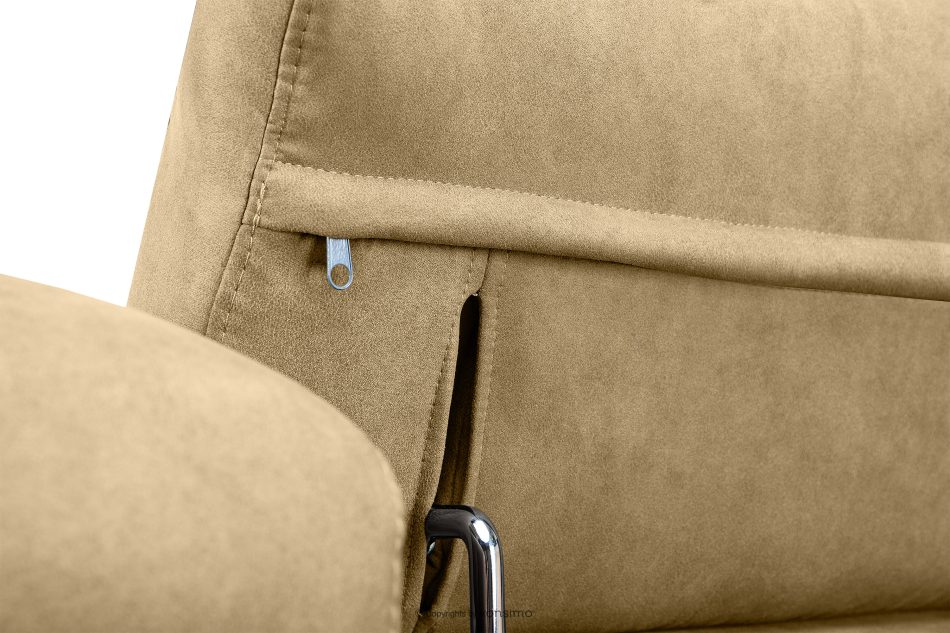 RATLO Ecksofa links mit Schlaffunktion in Leder-Optik in sandgelb sandfarben - Foto 9