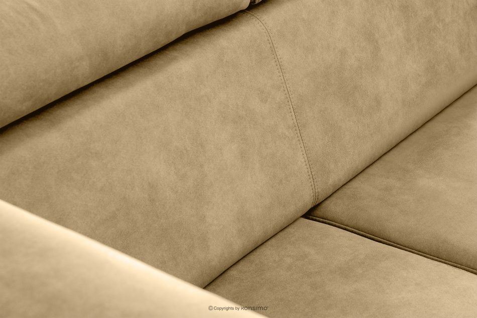 RATLO Ecksofa links mit Schlaffunktion in Leder-Optik in sandgelb sandfarben - Foto 12