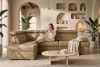 RATLO Ecksofa links mit Schlaffunktion in Leder-Optik in sandgelb sandfarben - Foto 16
