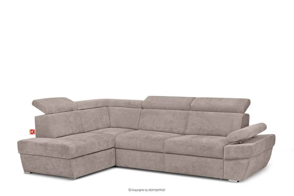 RATLO Ausklappbares Ecksofa mit Bettzeugcontainer beige links beige - Foto 2