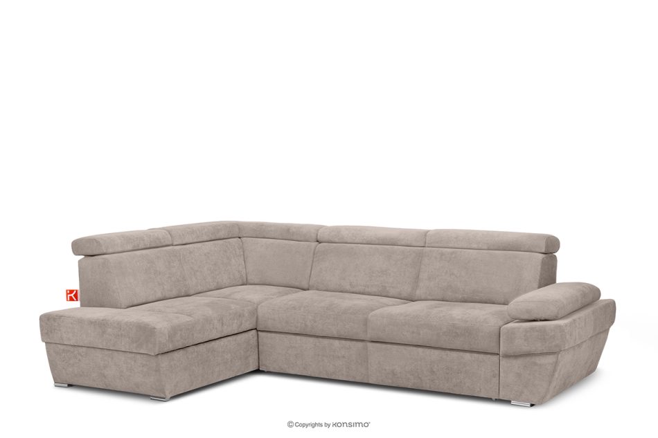 RATLO Ausklappbares Ecksofa mit Bettzeugcontainer beige links beige - Foto 3