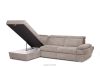 RATLO Ausklappbares Ecksofa mit Bettzeugcontainer beige links beige - Foto 5