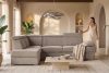 RATLO Ausklappbares Ecksofa mit Bettzeugcontainer beige links beige - Foto 6