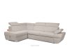 RATLO Ausklappbares Ecksofa mit Bettzeugcontainer hellbeige links Bouclé hellbeige - Foto 3