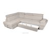 RATLO Ausklappbares Ecksofa mit Bettzeugcontainer hellbeige links Bouclé hellbeige - Foto 5