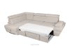 RATLO Ausklappbares Ecksofa mit Bettzeugcontainer hellbeige links Bouclé hellbeige - Foto 6
