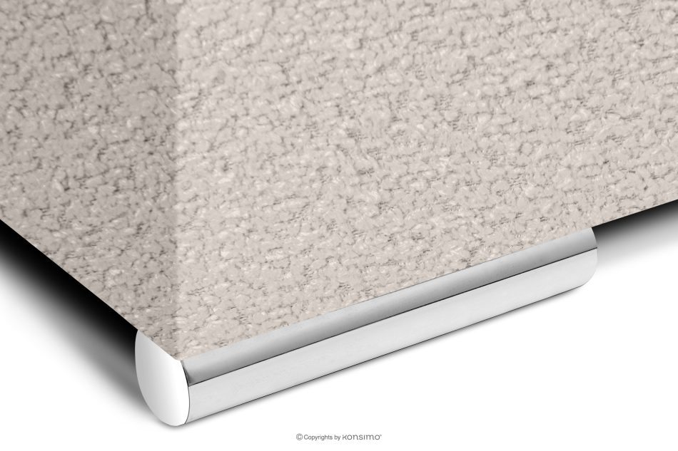 RATLO Ausklappbares Ecksofa mit Bettzeugcontainer hellbeige links Bouclé hellbeige - Foto 9