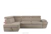 RATLO Ecksofa links mit Schlaffunktion und Bettzeugcontainer in dunkelbeige dunkelbeige - Foto 1