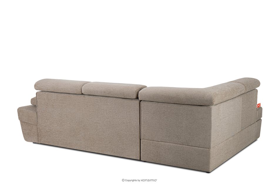 RATLO Ecksofa links mit Schlaffunktion und Bettzeugcontainer in dunkelbeige dunkelbeige - Foto 4