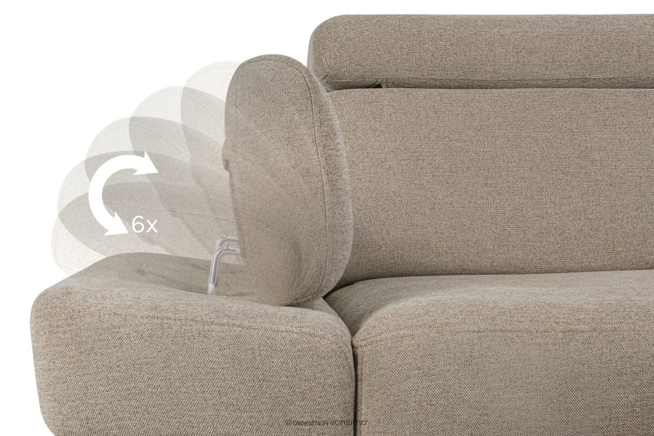 RATLO Ecksofa links mit Schlaffunktion und Bettzeugcontainer in dunkelbeige dunkelbeige - Foto 8