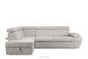 RATLO Ausklappbares Ecksofa mit Bettzeugcontainer braun links Bouclé braun - Foto 1