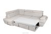 RATLO Ausklappbares Ecksofa mit Bettzeugcontainer braun links Bouclé braun - Foto 6