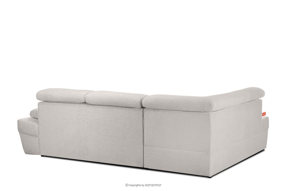 RATLO Ausklappbares Ecksofa mit Bettzeugcontainer braun links Bouclé braun - Foto 7
