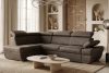RATLO Ecksofa links mit Schlaffunktion in Leder-Optik in dunkelbraun Dunkelbraun - Foto 2