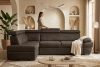 RATLO Ecksofa links mit Schlaffunktion in Leder-Optik in dunkelbraun Dunkelbraun - Foto 16